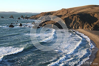 Hidden Beach, Pacific Coast Stock Photo