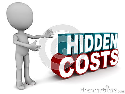 Hidden costs Stock Photo