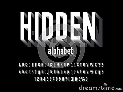 Hidden font Vector Illustration