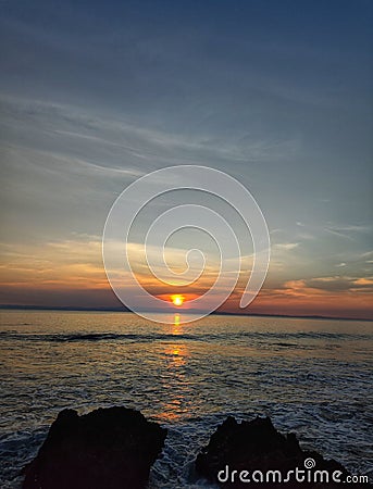 Hidden in the glorious golden hour. Stock Photo