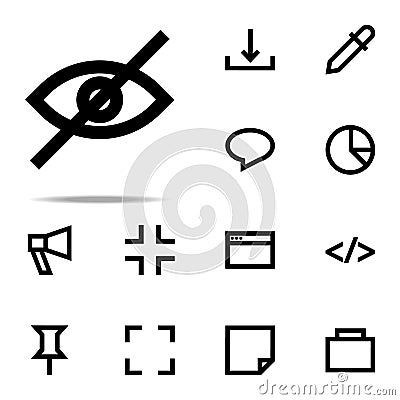 hidden invisible icon. web icons universal set for web and mobile Stock Photo