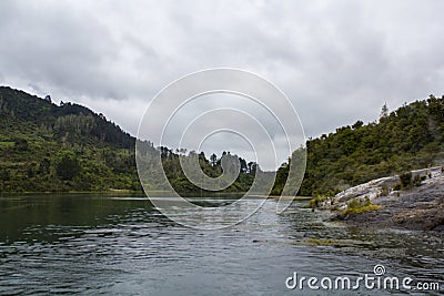 River and forest surrounding, Impressive landscape Stock Photo