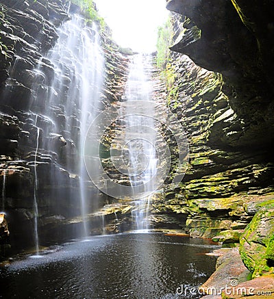 Hidden Waterfall Stock Photo