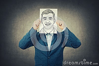 Hide the true emotion Stock Photo