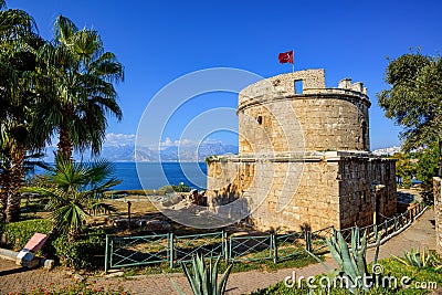 Hidirlik Tower in Antalya, Turkey Stock Photo