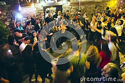 Hidrellez Spring Festival People dancing on the streets Editorial Stock Photo