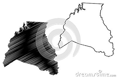 Hidrolandia municipality CearÃ¡ state, Municipalities of Brazil, Federative Republic of Brazil map vector illustration, scribble Vector Illustration