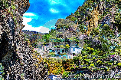 Hideaway home in the hills of Corniglia , which is a small village in the Liguria region of Italy known as Cinque Terra Stock Photo