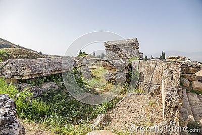 Hierapolis (Pamukkale), Turkey. Ancient necropolis, II century BC - XIV century AD Stock Photo