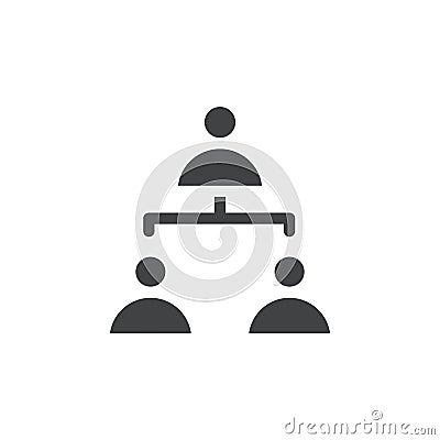 Hierarchical structure icon simple vector symbol Vector Illustration