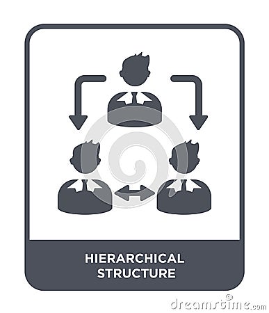 hierarchical structure icon in trendy design style. hierarchical structure icon isolated on white background. hierarchical Vector Illustration