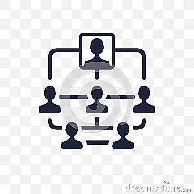 Hierarchical structure transparent icon. Hierarchical structure Vector Illustration