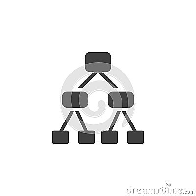 Hierarchical structure vector icon Vector Illustration