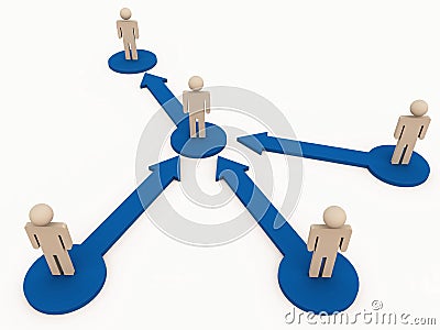 Hierarchy of command chain Stock Photo