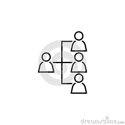 Hierarchy icon. Element of head hunting icon Stock Photo