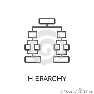 Hierarchy linear icon. Modern outline Hierarchy logo concept on Vector Illustration