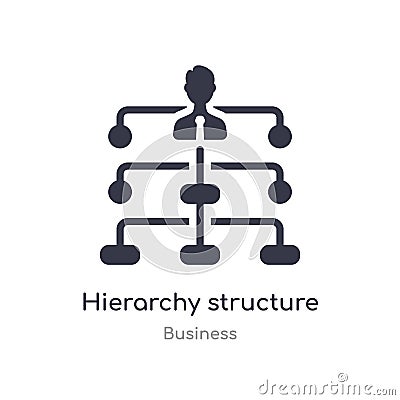 hierarchy structure outline icon. isolated line vector illustration from business collection. editable thin stroke hierarchy Vector Illustration