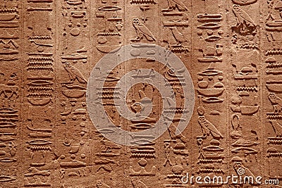 Hieroglyphs in color Stock Photo