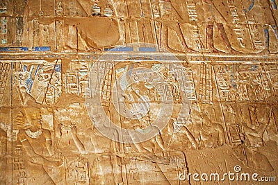 Hieroglyphs in color Stock Photo