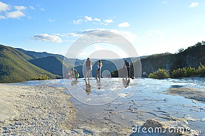 Hierve el agua hot springs in the highlands of Oaxaca Editorial Stock Photo