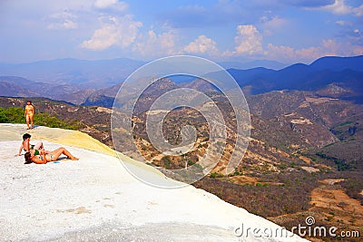 Hierve el Agua, Petrified Waterfall in Oaxaca I Editorial Stock Photo