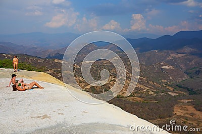 Hierve el Agua, Petrified Waterfall in Oaxaca IX Editorial Stock Photo