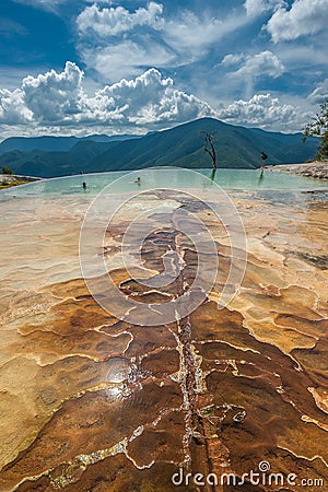 Hierve el Agua, rock formations in Mexico Stock Photo