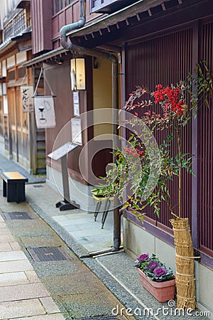 Higashi Chaya District in Kanazawa, Japan Stock Photo