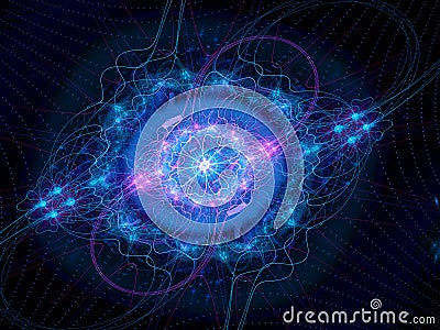 Higgs boson blue Stock Photo