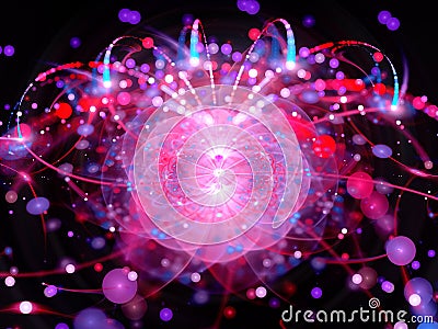 Higgs boson in large hadron collider Stock Photo