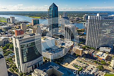 High aerial photo Jacksonville FL Editorial Stock Photo