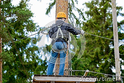 High altitude adventure Stock Photo