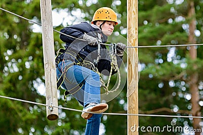 High altitude adventure Stock Photo