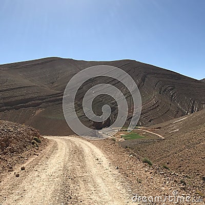High altitude dirt road Stock Photo
