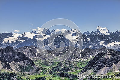 High Altitude Landscape in Alps Stock Photo