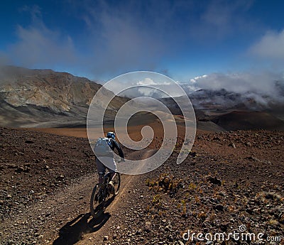 High Altitude Mountain Biking Stock Photo