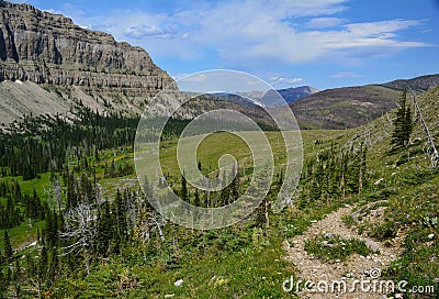 High Altitude Trail of the Scapegoat Stock Photo