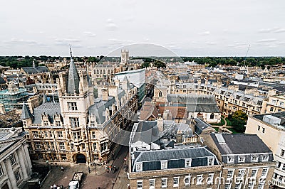 High angle view of Cambridge Stock Photo