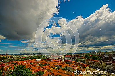 High angle view of downtown Gothenburg Stock Photo