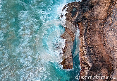 Man relaxing in the natural swimming pool Stock Photo