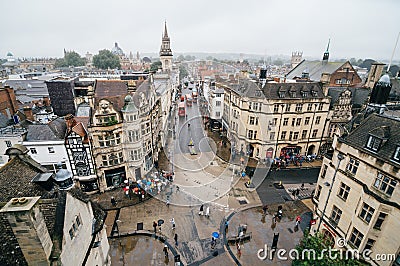 High angle view of Oxford Editorial Stock Photo