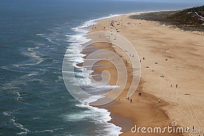 High angle view of people at beach Stock Photo