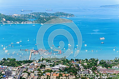 High angle view pier for tour Stock Photo