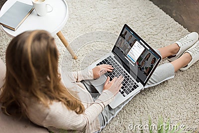 high angle view of woman Editorial Stock Photo