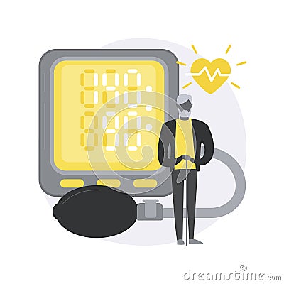 High blood pressure abstract concept vector illustration. Vector Illustration