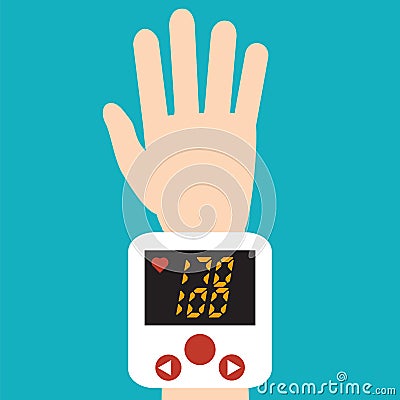 High blood pressure concept. Vector illustration Vector Illustration