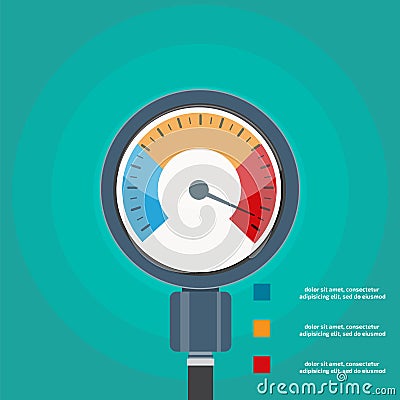 High blood pressure concept. Vector illustration Vector Illustration