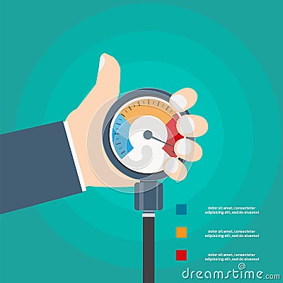 High blood pressure concept. Vector illustration Vector Illustration