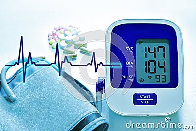 High blood pressure Stock Photo