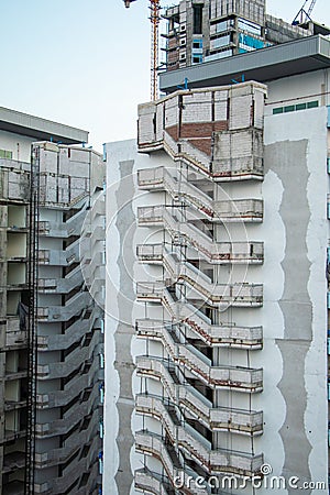 High building construction in Bangkok Editorial Stock Photo